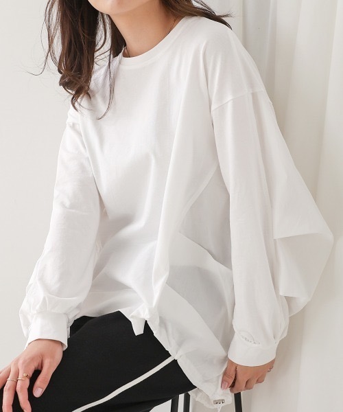 tシャツ サイドドロストトップス レディース