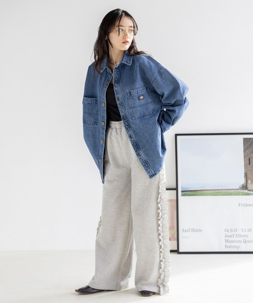 ブラウス シャツ DICKIES/ディッキーズ デニムルーズシャツ レディース Dickies ブラウス シャツ DICKIES/ディッキーズ デニムルーズ