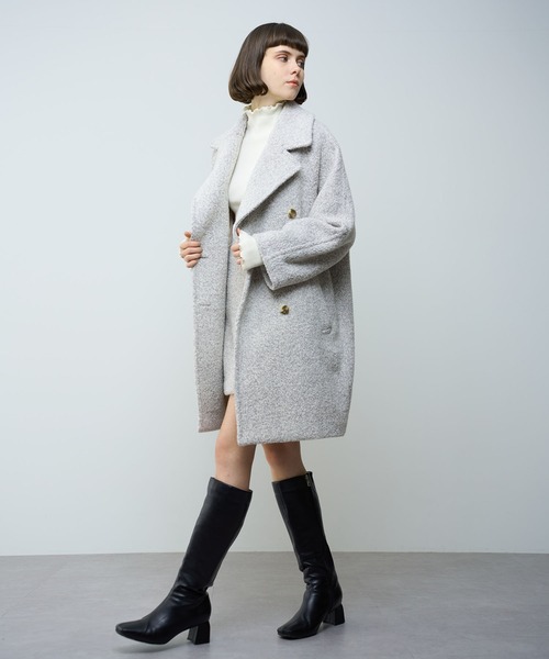 DEICY（デイシー） ピーコート pコート ヘリンボーンWボタンコート