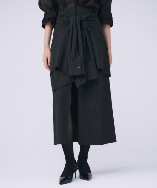 JOSE MOON スカート SHIRT LAYERD SKIRT/シャツレイヤード