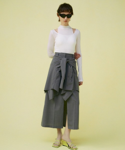 JOSE MOON スカート SHIRT LAYERD SKIRT/シャツレイヤード