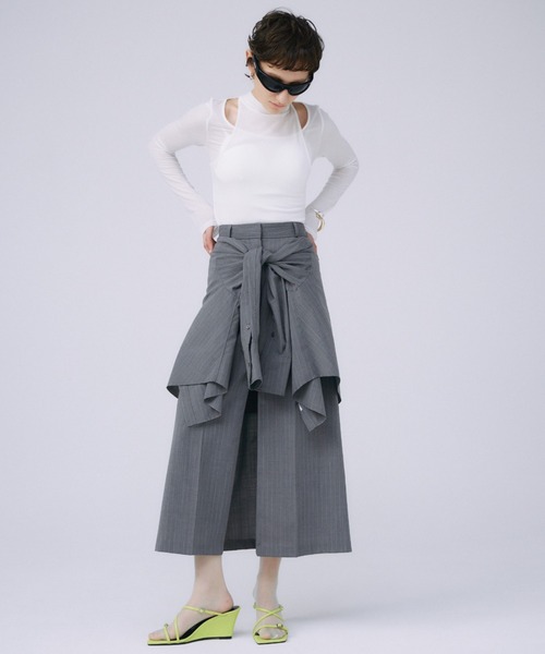 Josemoon SHIRT LAYERD SKIRT/シャツレイヤードスカート セール】SHIRT LAYERD SKIRT/シャツレイヤードスカート