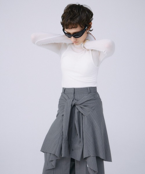JOSE MOON スカート SHIRT LAYERD SKIRT/シャツレイヤード
