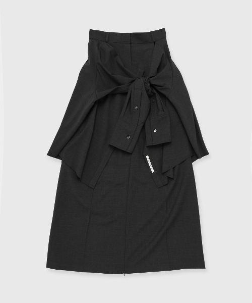 JOSE MOON スカート SHIRT LAYERD SKIRT/シャツレイヤード