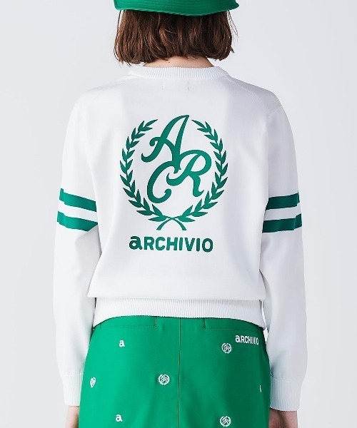 archivio ニット セーター 「LADIES」エンブレム風ロゴニット