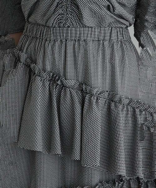 ROSE BUD（ローズバッド） スカート (CREOLME)ギンガムチェックフリル