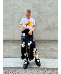 Desigual（デシグアル） ロング スカート ブラーフラワープリント