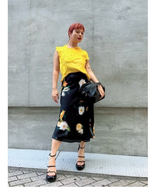 Desigual（デシグアル） スカート ブラーフラワープリント ロング