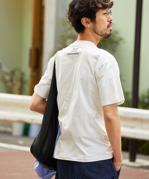 【新品】BUNON(ブノン) Embroidery Tシャツ ホワイト BUNON(ブノン)Embroidery Woven-T/ 刺繍織りTシャツ BN2545 - lizm