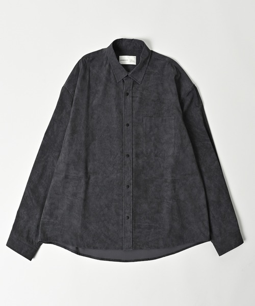 ブラウス シャツ 「ADAMPATEK/アダムパテック」uneven dyeing  shirt  むら染めプリントシャツ レディース メンズ ADAM PATEK シャツ 「ADAMPATEK/アダムパテック」uneven dyeing