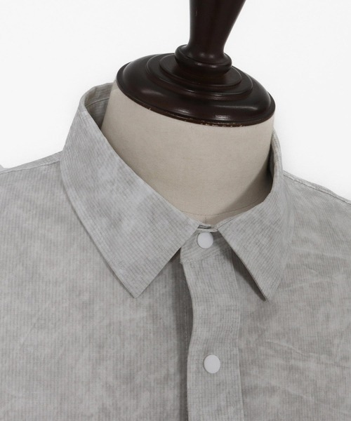 ブラウス シャツ 「ADAMPATEK/アダムパテック」uneven dyeing  shirt  むら染めプリントシャツ レディース メンズ ADAM PATEK シャツ 「ADAMPATEK/アダムパテック」uneven dyeing