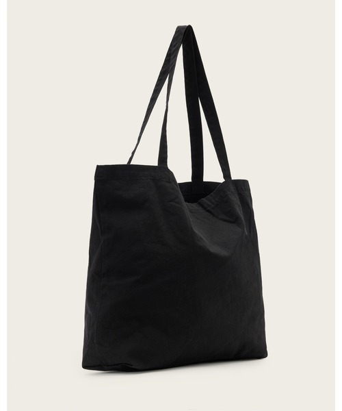 【ALLSAINTS】Soleil グラフィック トートバッグ ブラック ALLSAINTS トートバッグ SOLEIL ORLANDO LOGO PRINTED TOTE BAG