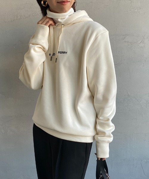 「FRED PERRY」 プルオーバーパーカー S ブラック レディース FRED PERRY 「FRED PERRY」 プルオーバーパーカー S ブラック