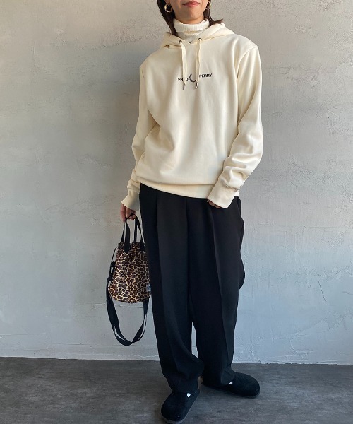 「FRED PERRY」 プルオーバーパーカー S ブラック レディース FRED PERRY 「FRED PERRY」 プルオーバーパーカー S ブラック
