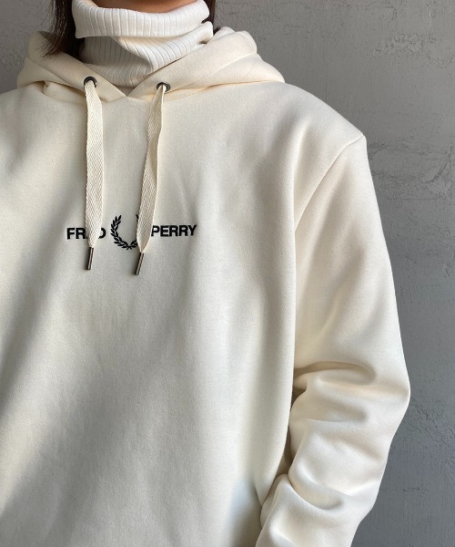「FRED PERRY」 プルオーバーパーカー S ブラック レディース FRED PERRY 「FRED PERRY」 プルオーバーパーカー S ブラック