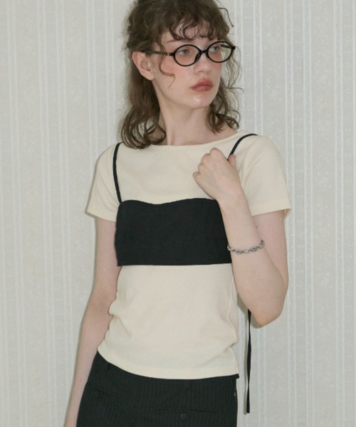 back point layered bustier / バックポイントレイヤードビスチェ レディース