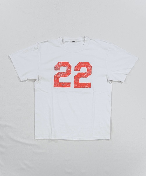 tシャツ 「AUTHEN」オーセン/ S/S ナンバリング フロッキー Tシャツ レディース メンズ