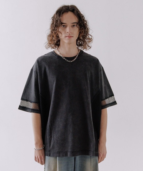 HARE tシャツ メッシュキリカエカットソー(HARE) メンズ