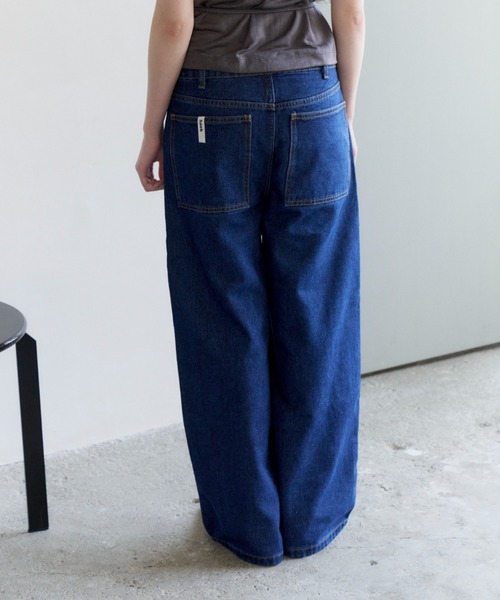 haek 新品未使用ローウエストデニム haek ジーンズ デニム デニムパンツ low waist wide denim pants