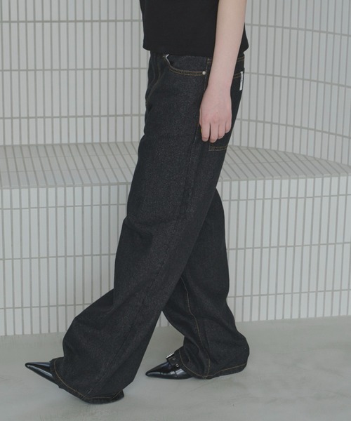 haek ジーンズ デニム デニムパンツ low waist wide denim pants