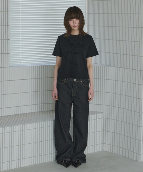 haek ジーンズ デニム デニムパンツ low waist wide denim pants