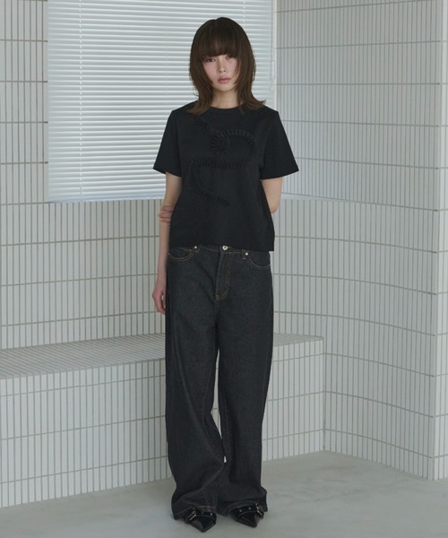 haek ジーンズ デニム デニムパンツ low waist wide denim pants