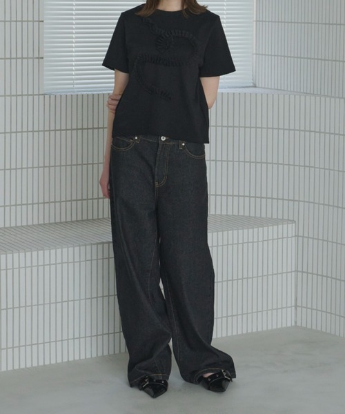 haek 新品未使用ローウエストデニム haek ジーンズ デニム デニムパンツ low waist wide denim pants