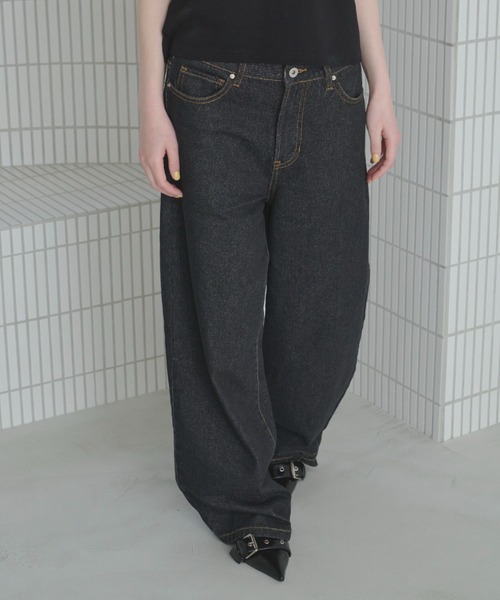 haek 新品未使用ローウエストデニム haek ジーンズ デニム デニムパンツ low waist wide denim pants