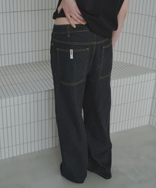 haeklowwaistwidedenimpantsローウエストデニム haek ジーンズ デニム デニムパンツ low waist wide denim pants
