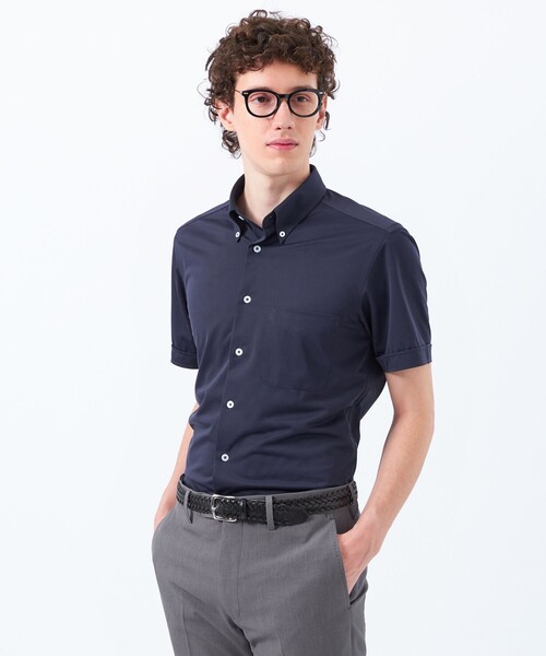MACKINTOSH PHILOSOPHY ブラック半袖シャツ サイズ2 MACKINTOSH PHILOSOPHY シャツ トロッター トリコットジャージー