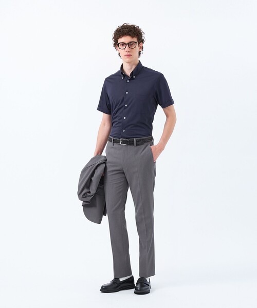 MACKINTOSH PHILOSOPHY ブラック半袖シャツ サイズ2 MACKINTOSH PHILOSOPHY シャツ トロッター トリコットジャージー