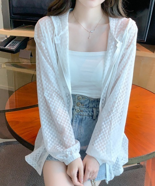 seeset ラッシュガードVカーディガン　羽織り　UVカット　撥水 楽天市場】レース uvカット ラッシュガード レディース