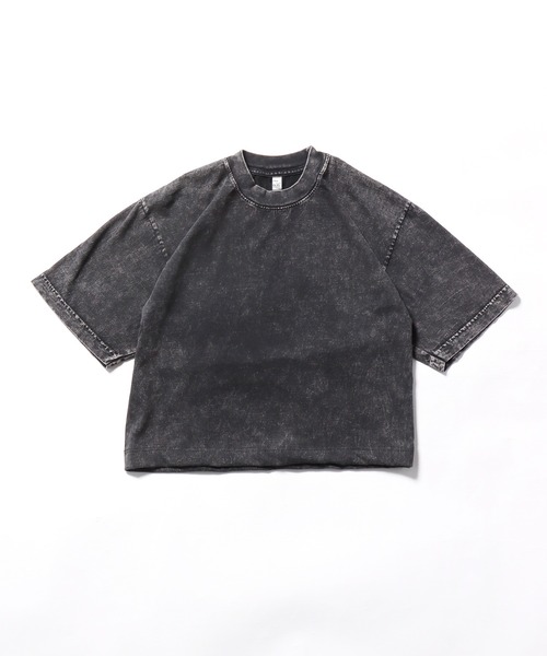 tシャツ LOS ANGELES APPAREL/ロサンゼルスアパレル 6.5OZ ミネラルウォッシュ クルーネック クロップドTシャツ レディース