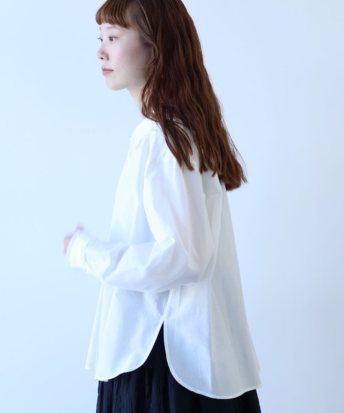 bulle de savon フリルカラープルオーバー ホワイト 新品 bulle de savon（ビュルデサボン） ブラウス シャツ コットン/シルク