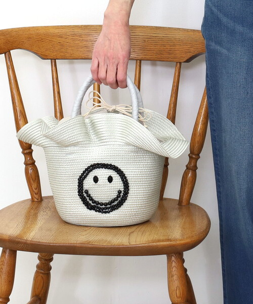 COOCO（クーコ） かごバッグ カゴバッグ SMILEY ビーズ刺繍