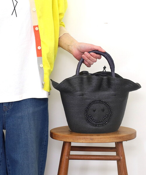 COOCO（クーコ） かごバッグ カゴバッグ SMILEY ビーズ刺繍