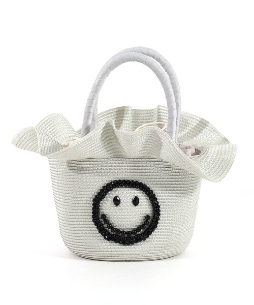 COOCO（クーコ） かごバッグ カゴバッグ SMILEY ビーズ刺繍