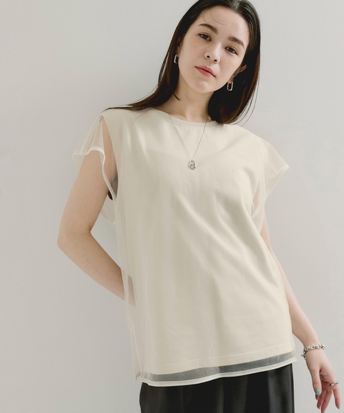 LE CERCLE par rope' tシャツ シアーレイヤードタンク レディース