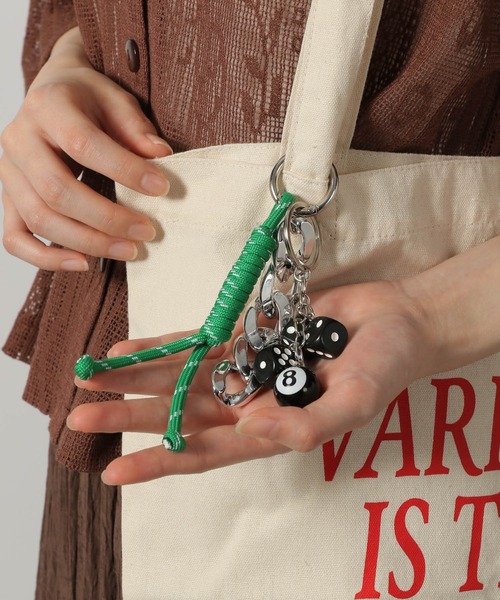 LAKOLE（ラコレ） キーホルダー ダイスモチーフバッグチャーム