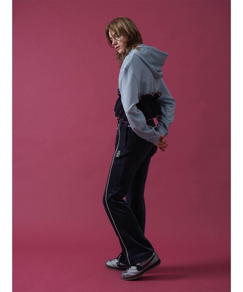 トレーナー スウェット PLEATS FRILL SHORT PARKA レディース トレーナー スウェット PLEATS FRILL SHORT PARKA レディース