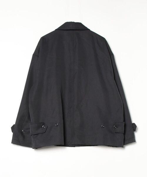 WYM LIDNM OVER COAT Sサイズ　チャコール SMOOTH HERRINGBONE MAXI OVER COAT（チェスターコート）｜WYM