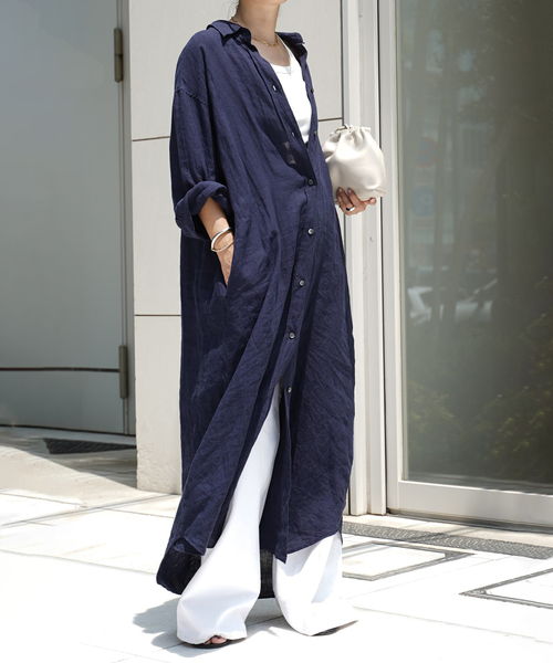 Deuxieme Classe 2025 未使用　LInen シャツドレス Deuxieme Classe 2025 未使用 LInen シャツドレス - メルカリ
