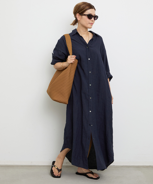 Deuxieme Classe 2025 未使用　LInen シャツドレス Deuxieme Classe 2025 未使用 LInen シャツドレス - メルカリ