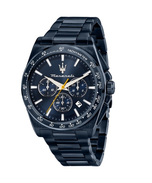 マセラティMaserati 純正men's Watch 腕時計 正規品 純正ショッパー付き マセラティ 腕時計 メンズ ブルー
