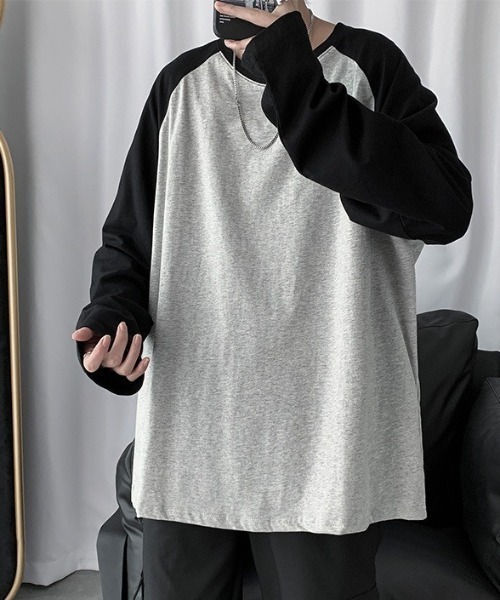 link lot tシャツ 「25年秋冬新作」シンプルデザインラグランスリーブ