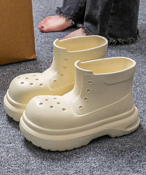 aimoha（アイモハ） 長靴 レインブーツ ユニーク厚底レインブーツ（PVC