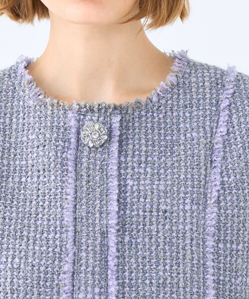 Ballsey（ボールジィ） ブロッキングツイード ハーフスリーブプル