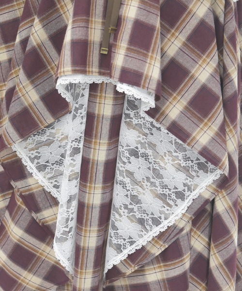axes femme（アクシーズ ファム） スカート チェック柄レースフリル