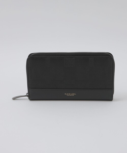 ブラックレーベルクレストブリッジ シャドーラウンドジップウォレット / 長財布 BLACK LABEL CRESTBRIDGE 財布 エンボスチェックラウンドジップ