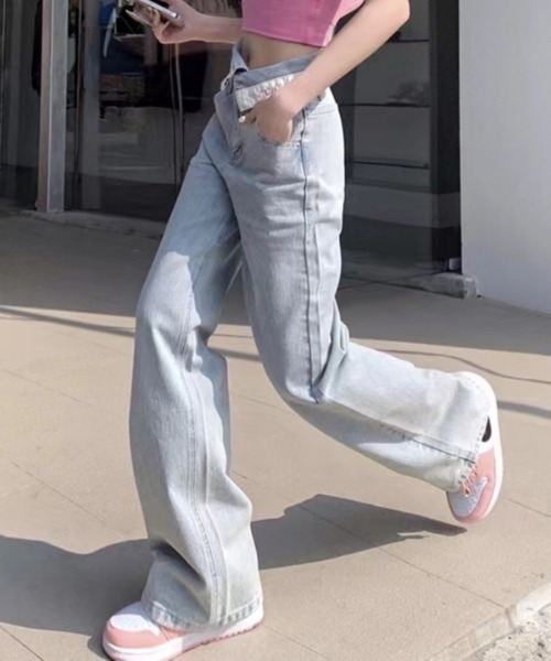 「Sibra」 デニムパンツ S サックスブルー レディース